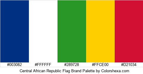 Central African Republic Flag Brand Colors Logo