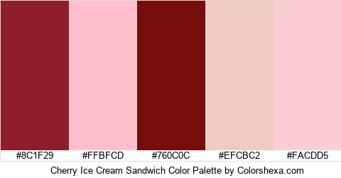 Cherry Ice Cream Sandwich Color Colors Logo
