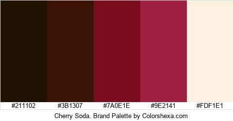 Cherry Soda. Brand Colors Logo
