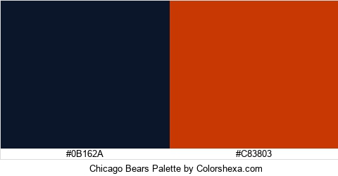 Chicago Bears flag color codes