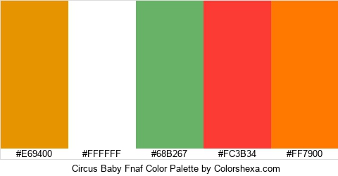 Circus Baby Fnaf Color Colors Logo