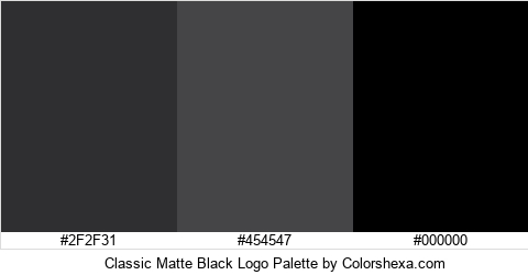 Classic Matte Black Logo Colors Logo