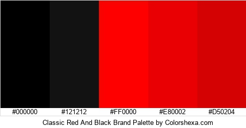 Classic Red And Black Brand Colors Logo