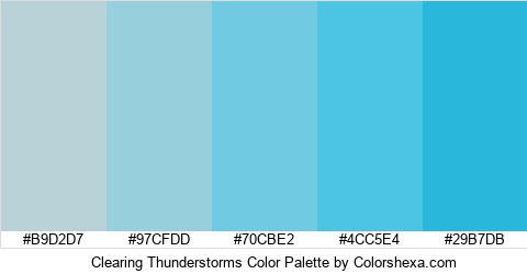 Clearing Thunderstorms Color Colors Logo