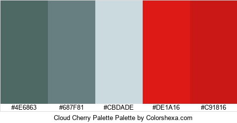 Cloud Cherry Palette Colors Logo