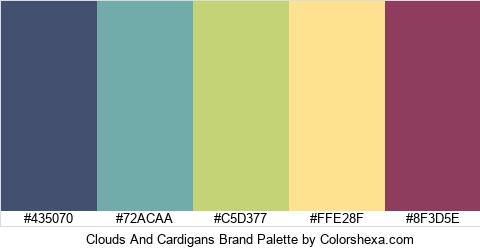 Clouds And Cardigans Brand Colors Logo