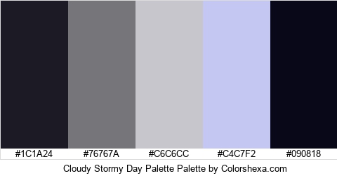 Cloudy Stormy Day Palette Colors Logo