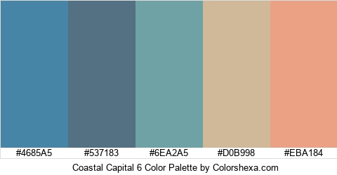 Coastal Capital 6 Color Colors Logo