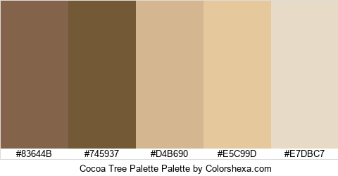 Cocoa Tree Palette Colors Logo