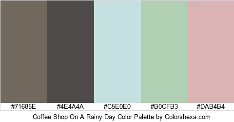 Coffee Shop On A Rainy Day Color Colors Logo
