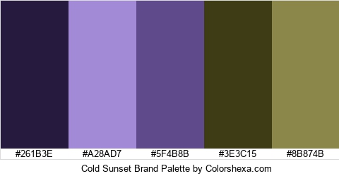 Cold Sunset Brand Colors Logo