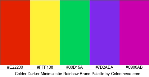 Colder Darker Minimalistic Rainbow Brand Colors Logo