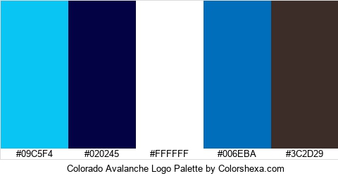 Colorado Avalanche Color Codes - Color Codes in Hex, Rgb, Cmyk