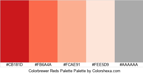 Colorbrewer Reds Palette Colors Logo