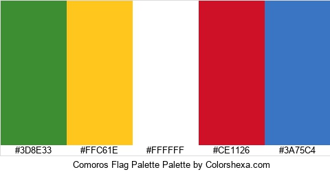Comoros Flag Palette Colors Logo