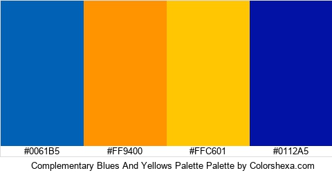 Complementary Blues And Yellows Palette Colors Logo