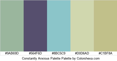 Constantly Anxious Palette Colors Logo