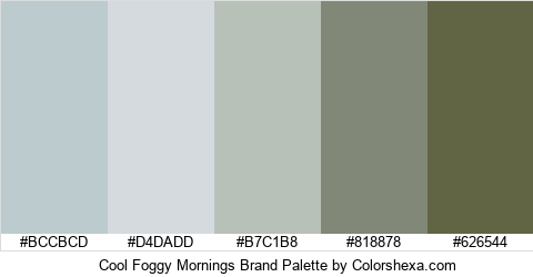 Cool Foggy Mornings Brand Colors Logo