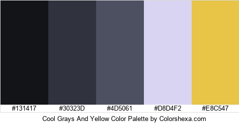 Cool Grays And Yellow Color Colors Logo