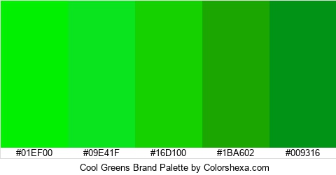 Cool Greens Brand Colors Logo