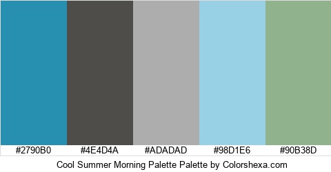 Cool Summer Morning Palette Colors Logo