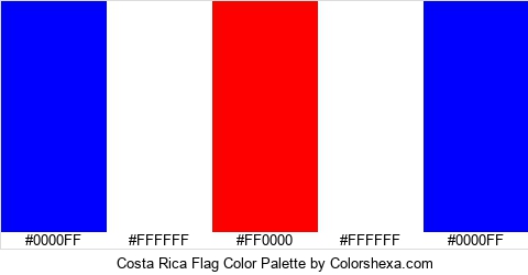 Costa Rica Flag Color Colors Logo
