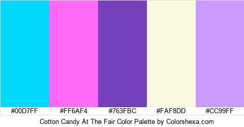Cotton Candy At The Fair Color Colors Logo