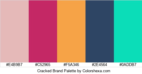 Cracked Brand Colors Logo