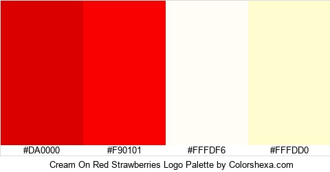 Cream On Red Strawberries Logo Colors Logo