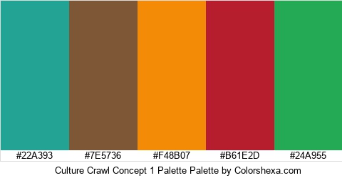 Culture Crawl Concept 1 Palette Colors Logo