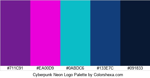 Cyberpunk Neon Logo Colors Logo