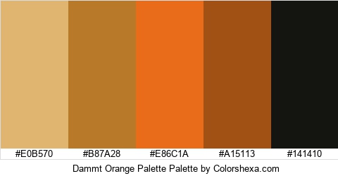 Dammt Orange Palette Colors Logo