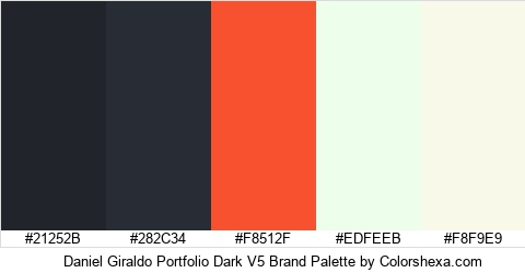 Daniel Giraldo Portfolio Dark V5 Brand Colors Logo