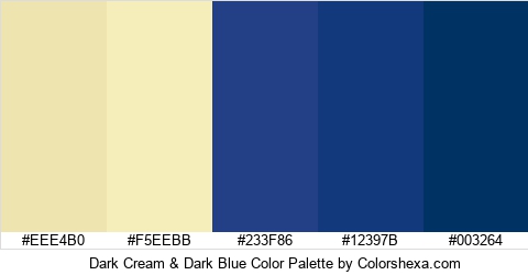 Dark Cream & Dark Blue Color Colors Logo