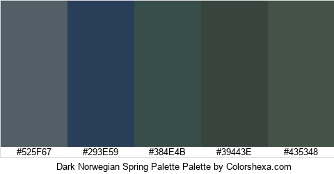 Dark Norwegian Spring Palette Colors Logo