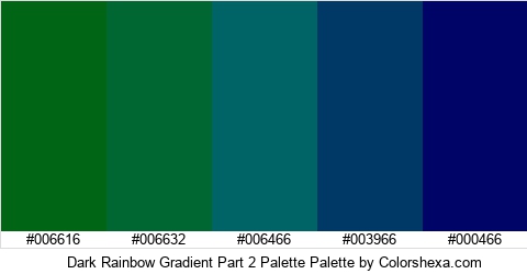 Dark Rainbow Gradient Part 2 Palette Colors Logo