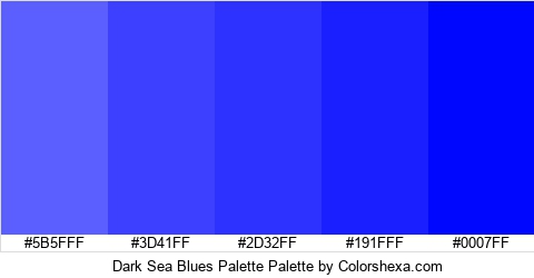 Dark Sea Blues Palette Colors Logo