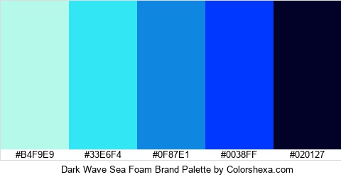 Dark Wave Sea Foam Brand Colors Logo