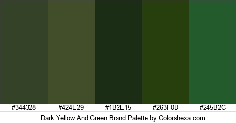 Dark Yellow And Green Brand Colors Logo