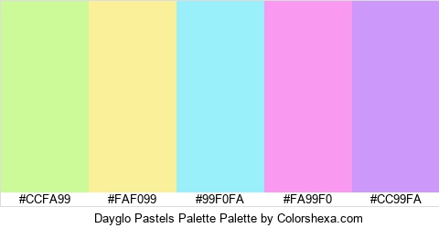 Dayglo Pastels Palette Colors Logo
