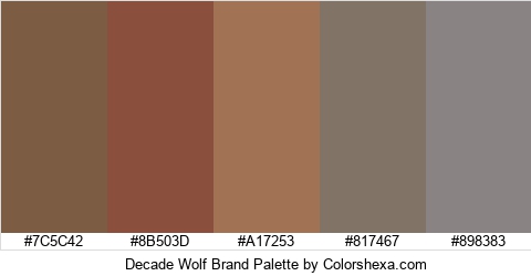 Decade Wolf Brand Colors Logo