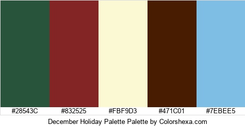 December Holiday Palette Colors Logo