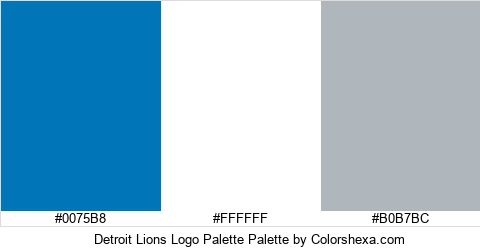 Detroit Lions Logo Palette Colors Logo