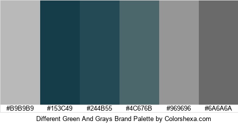 Different Green And Grays Brand Colors Logo