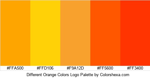 Different Orange Colors Logo Colors Logo