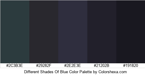 Different Shades Of Blue Color Colors Logo