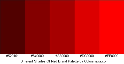 Different Shades Of Red Brand Colors Logo