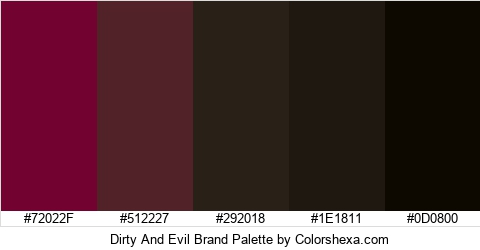 Dirty And Evil Brand Colors Logo