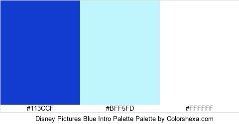 Disney Pictures Blue Intro Palette Colors Logo
