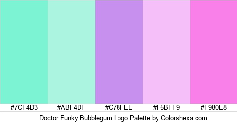 Doctor Funky Bubblegum Logo Colors Logo